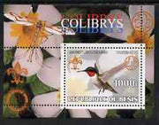 Benin 2002 Humming Birds perf s/sheet containing single value with Scouts & Guides Logos plus Rotary Logo & Insect in outer margin, unmounted mint