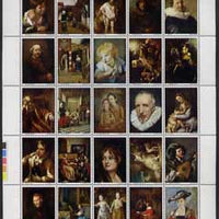 Cinderella - Great Britain National Gallery Old Masters perf sheetlet of 25 produced by Harrison & Sons Ltd, undenominated but with imprint unmounted mint