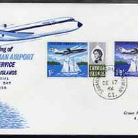 Cayman Islands 1966 Opening of Jet Services set of 2 on illustrated cover with first day cancel