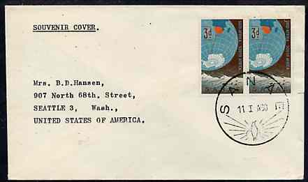 South Africa cover with SANAE illustrated postmark showing a Penguin