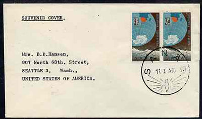 South Africa cover with SANAE illustrated postmark showing a Penguin