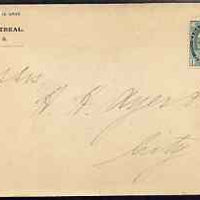 Canada 1900's cover locally used bearing QV 1c stamp, cover with Bank of Montreal imprint upper left