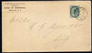 Canada 1900's cover locally used bearing QV 1c stamp, cover with Bank of Montreal imprint upper left