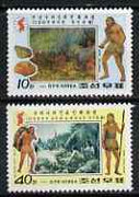 North Korea 1990 Evolution of Man perf set of 2 unmounted mint, SG N2937-38*