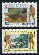 North Korea 1990 Evolution of Man perf set of 2 unmounted mint, SG N2937-38*