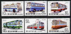 North Korea 1992 Transport complete perf set of 6 unmounted mint, SG N3123-28