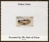Oman 1972 Fish (Common Trout) imperf (5b value) mounted on special 'Nature Series' presentation card inscribed 'Presented by the State of Oman'