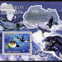 St Thomas & Prince Islands 2010 Animals of Africa - Whales perf souvenir sheet unmounted mint