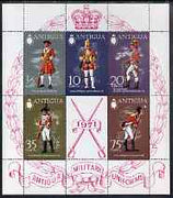 Antigua 1971 Military Uniforms (2nd series) perf m/sheet unmounted mint, SG MS 308