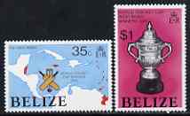 Belize 1976 West Indian Victory in World Cup Cricket set of 2 unmounted mint, SG 446-47