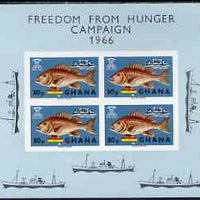 Ghana 1966 Freedom From Hunger (Fish) imperf m/sheet unmounted mint, SG MS425
