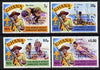 Ghana 1976 Interphil (Stamp Exhibition) opt on Scouts perf set of 4 unmounted mint SG 768-71*