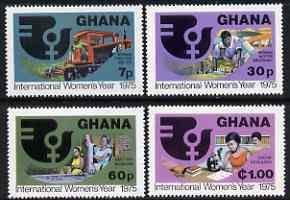 Ghana 1975 International Women's Year perf set of 4 unmounted mint, SG 744-47
