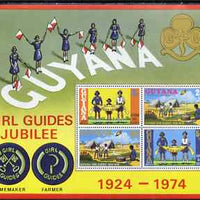 Guyana 1974 Girl Guides' Golden Jubilee perf m/sheet unmounted mint, SG MS614