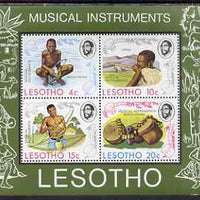 Lesotho 1975 Basotho Musical Instruments perf m/sheet unmounted mint, SG MS277