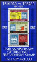 Trinidad & Tobago 1972 Stamp Centenary m/sheet with upright wmk unmounted mint, SG MS 416