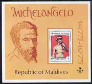 Maldive Islands 1975 500th Birth Anniversary of Michelangelo perf m/sheet unmounted mint, SG MS612