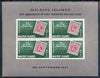 Maldive Islands 1961 55th Anniversary of First Maldivian Stamp perf m/sheet unmounted mint, SG MS87a