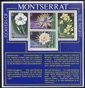 Montserrat 1977 Flowers of the Night perf m/sheet unmounted mint, SG MS403