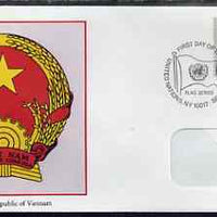 United Nations (NY) 1980 Flags of Member Nations #1 (Viet Nam) on illustrated cover with special first day cancel