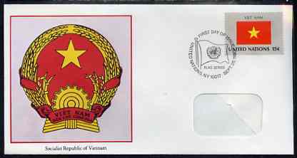 United Nations (NY) 1980 Flags of Member Nations #1 (Viet Nam) on illustrated cover with special first day cancel