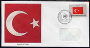 United Nations (NY) 1980 Flags of Member Nations #1 (Turkey) on illustrated cover with special first day cancel