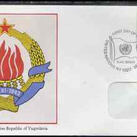 United Nations (NY) 1980 Flags of Member Nations #1 (Yugoslavia) on illustrated cover with special first day cancel