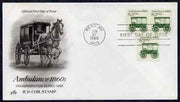United States 1985-93 Transport - Ambulance of 1860's 8.3c on illustrated cover with first day cancel, SG 2161