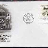 United States 1985-93 Transport - Pushcart 1880's 12.5c on illustrated cover with first day cancel, SG 2167