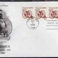 United States 1985-93 Transport - Tricycle 1880's 6c on illustrated cover with first day cancel, SG 2158