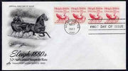 United States 1981-91 Transport - Sleigh 1880's 5.2c on illustrated cover with first day cancel, SG 1871