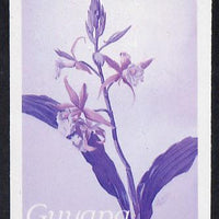 Guyana 1985-89 Orchids Series 2 plate 69 (Sanders' Reichenbachia) unmounted mint imperf progressive proof in blue & red only