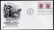 United States 1981-91 Transport - Hansom Cab 10.9c on illustrated cover with first day cancel, SG 1875