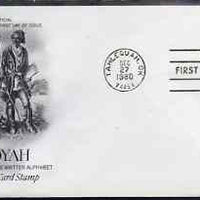 United States 1980-88 Great Americans - Sequoyah (Indian scholar)19c on illustrated cover with first day cancel, SG 1827