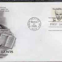 United States 1985-94 Great Americans - Sinclair Lewis 14c on illustrated cover with first day cancel, SG 2119