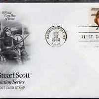 United States 1980 Aviation Pioneers - Blanche Stuart Scott on illustrated cover with first day cancel, SG A1839