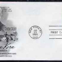 United States 1985 Performing Arts - Jerome Kern (composer) on illustrated cover with first day cancel, SG 2107