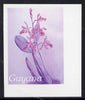 Guyana 1985-89 Orchids Series 2 plate 59 (Sanders' Reichenbachia) unmounted mint imperf progressive proof in blue & red only