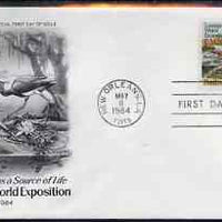 United States 1984 Louisiana World Exposition 20c Wildlife on illustrated cover with first day cancel, SG 2083