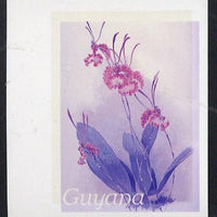 Guyana 1985-89 Orchids Series 2 plate 84 (Sanders' Reichenbachia) unmounted mint imperf progressive proof in blue & red only