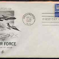 United States 1957 50th Anniversary of US Air Force on illustrated cover with first day cancel, SG A1097