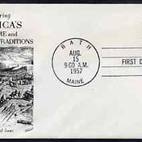 United States 1957 350th Anniversary of American Shipbuilding on illustrated cover with first day cancel, SG 1097