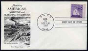 United States 1957 350th Anniversary of American Shipbuilding on illustrated cover with first day cancel, SG 1097
