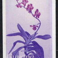 Guyana 1985-89 Orchids Series 2 plate 96 (Sanders' Reichenbachia) unmounted mint imperf progressive proof in blue & red only