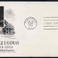 United States 1954 Birth Centenary of George Eastman (inventor) on illustrated cover with first day cancel, SG 1120