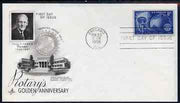United States 1955 50th Anniversary of Rotary International on illustrated cover with first day cancel, SG 1068