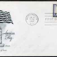 United States 1957 US Flag Issue (48 stars) on illustrated cover with first day cancel, SG 1096