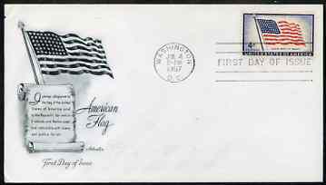 United States 1957 US Flag Issue (48 stars) on illustrated cover with first day cancel, SG 1096