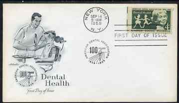 United States 1959 Dental Health on illustrated cover with first day cancel, SG 1134