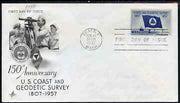 United States 1957 150th Anniversary of Coast & Geodetiv Survey on illustrated cover with first day cancel, SG 1090